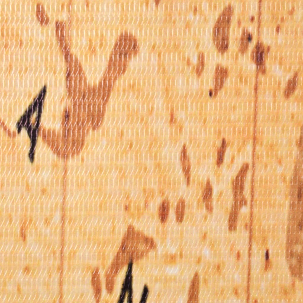 Folding Room Divider 120x170 cm World Map Yellow