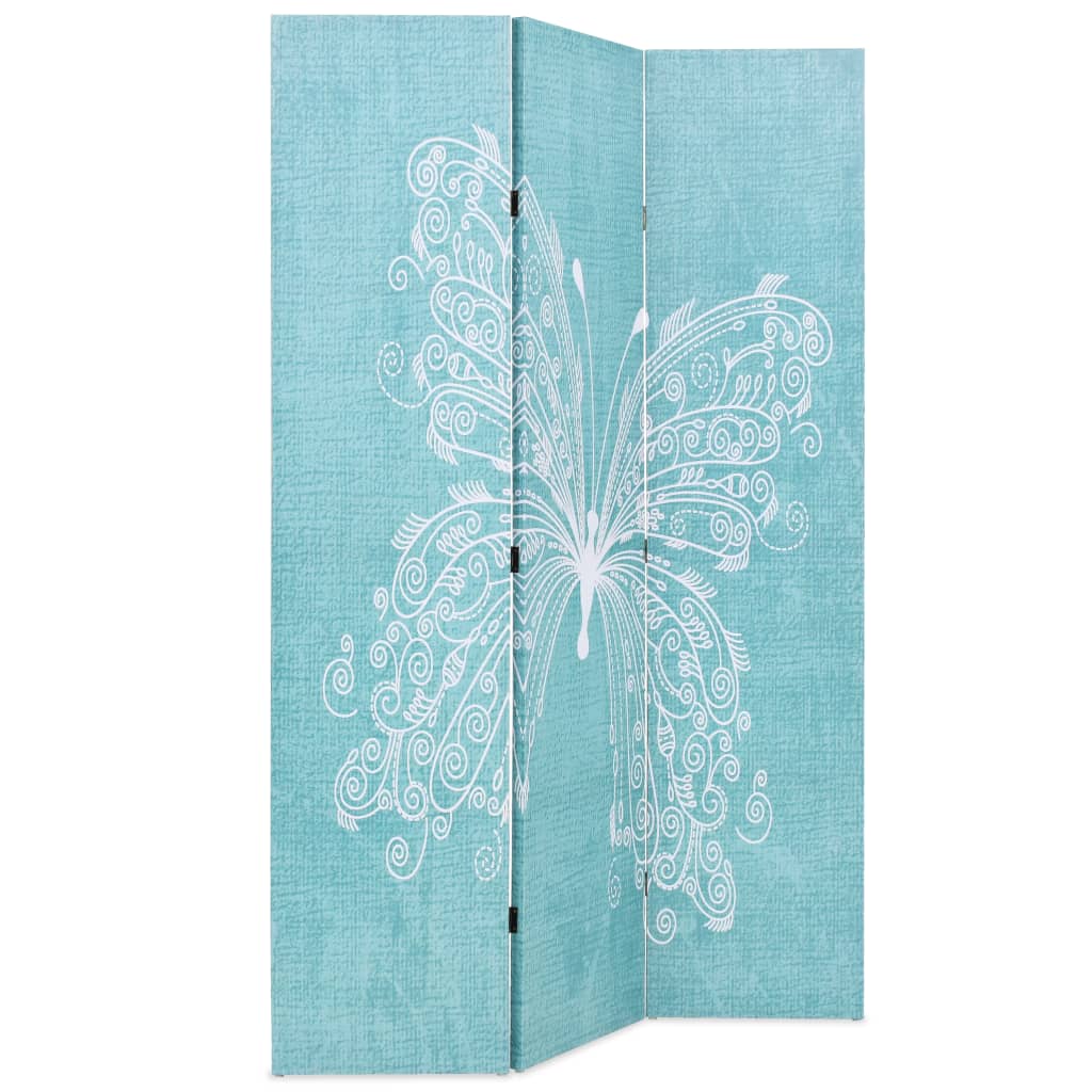 Folding Room Divider 120x170 cm Butterfly Blue