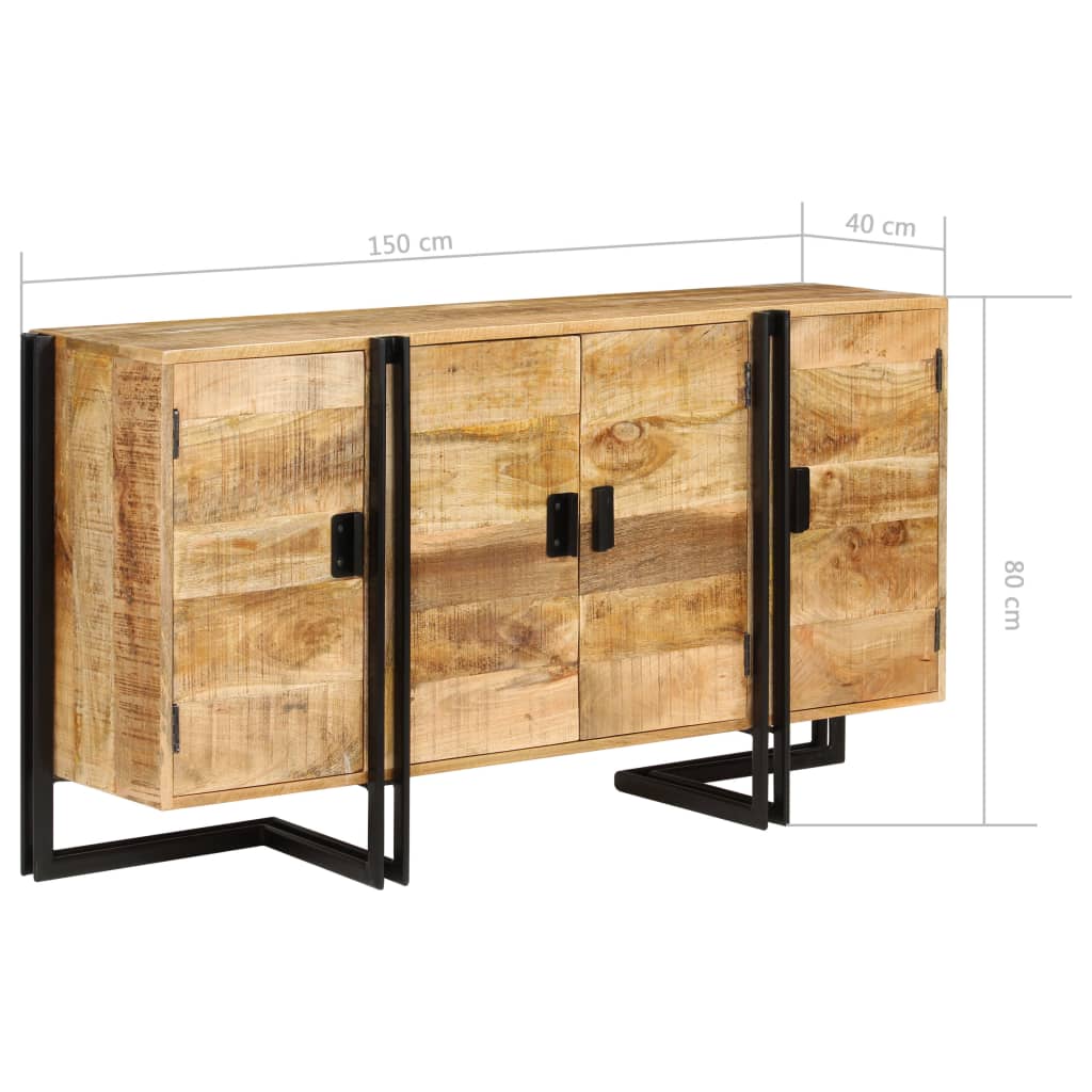 Sideboard Solid Mango Wood 150x40x80 cm