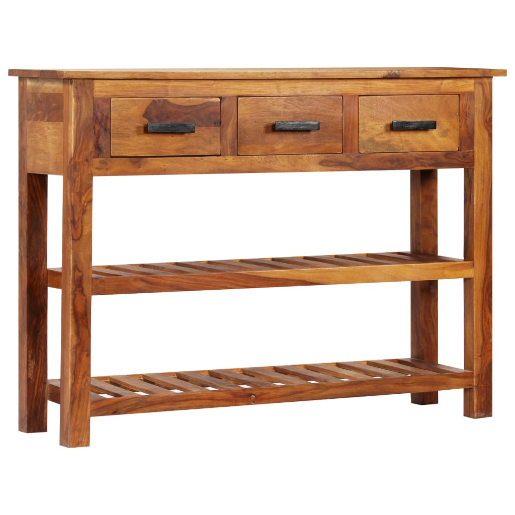 Sideboard with 3 Drawers 110x30x80 cm Solid Wood