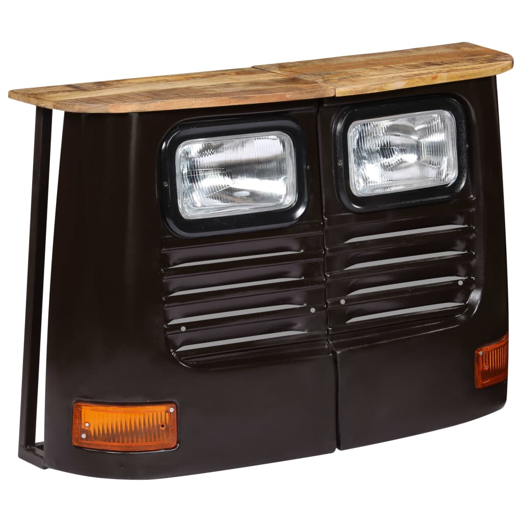 Truck Sideboard Solid Mango Wood Dark Grey