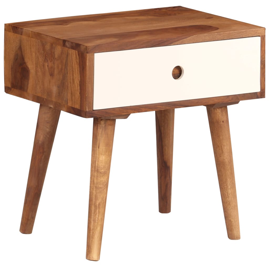 Bedside Table Solid Acacia Wood 45x30x45 cm