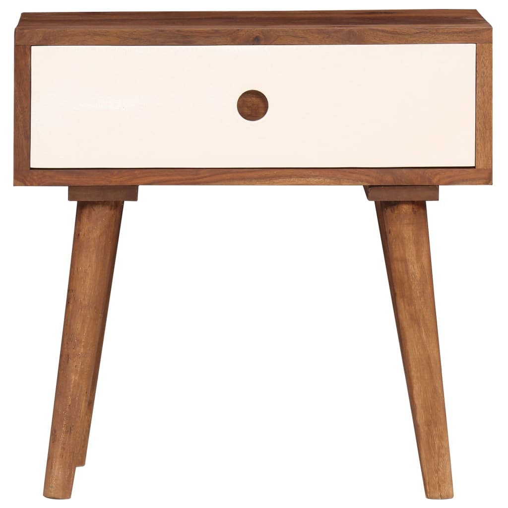 Bedside Table Solid Acacia Wood 45x30x45 cm
