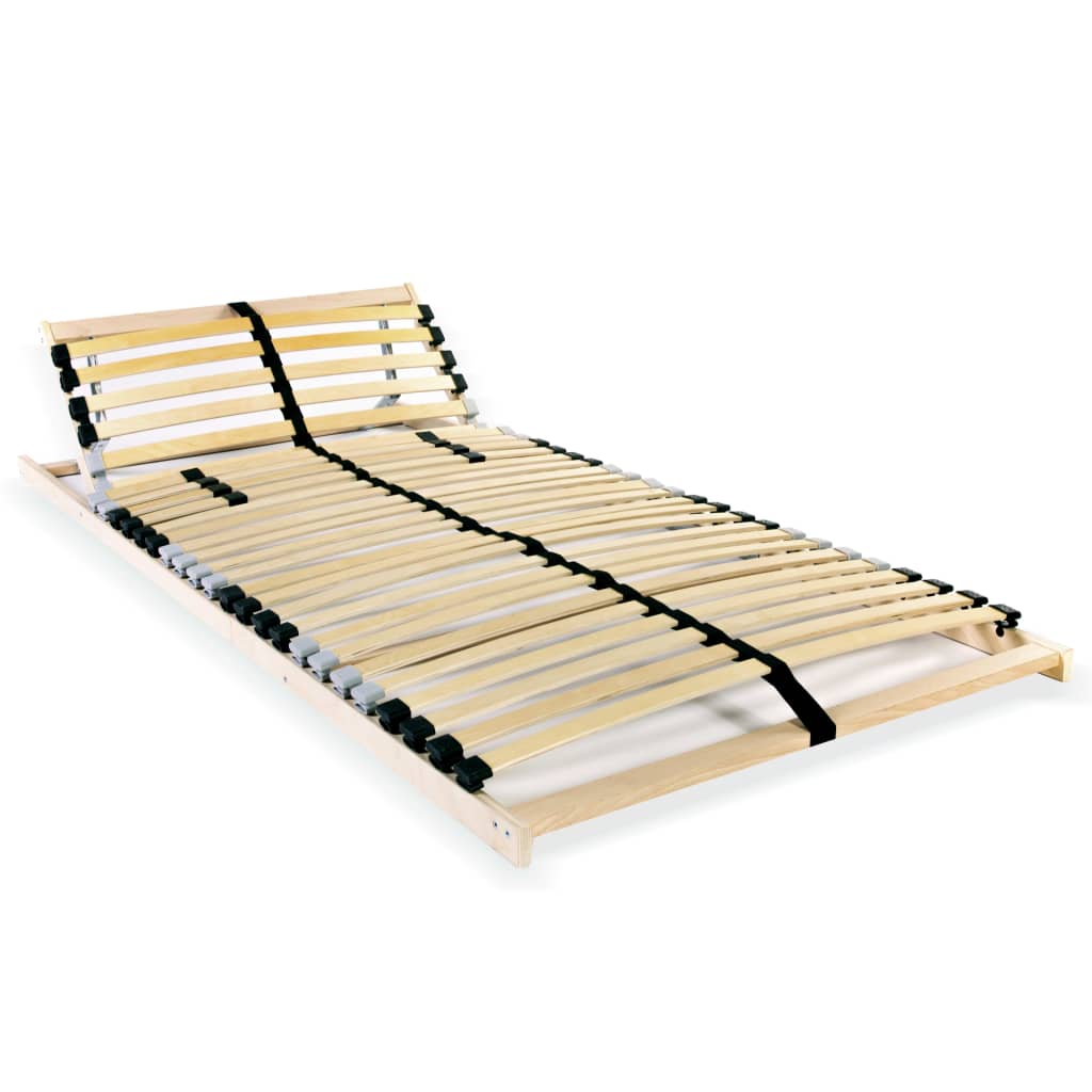 Slatted Bed Base without Mattress with 28 Slats 7 Zones 70x200 cm