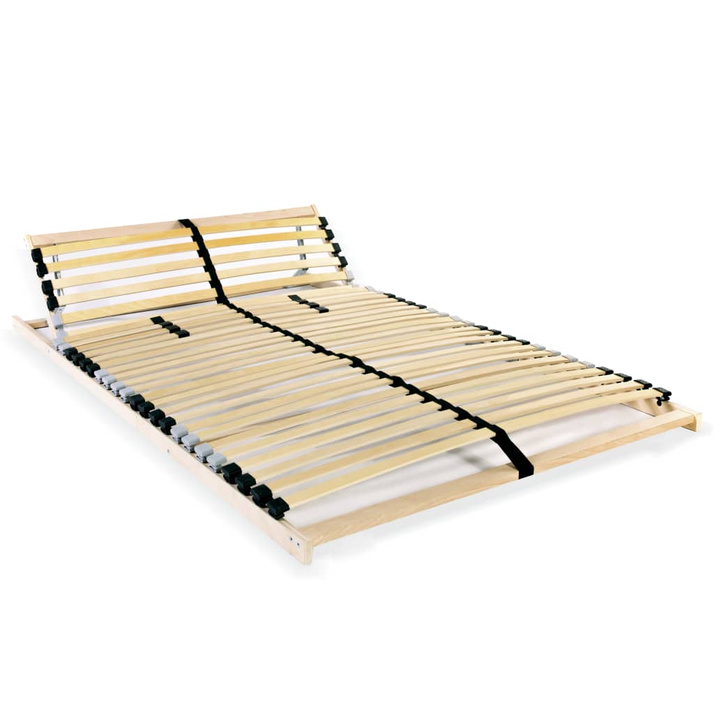 Slatted Bed Base without Mattress with 28 Slats 7 Zones 120x200 cm