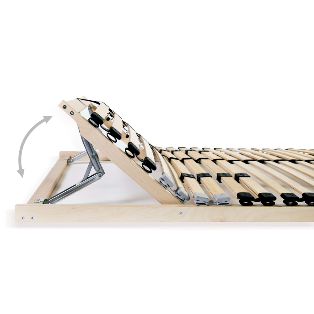 Slatted Bed Base without Mattress with 28 Slats 7 Zones 120x200 cm