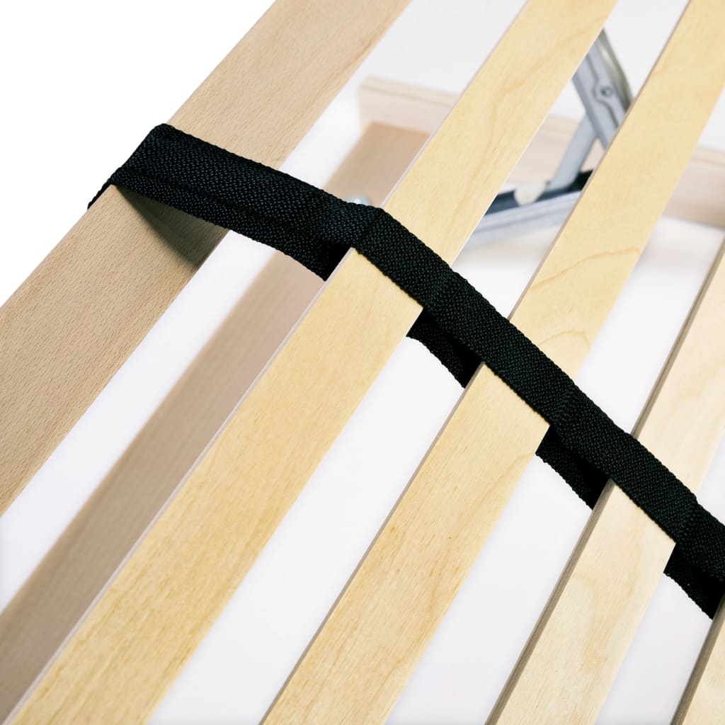 Slatted Bed Base without Mattress with 28 Slats 7 Zones 140x200 cm