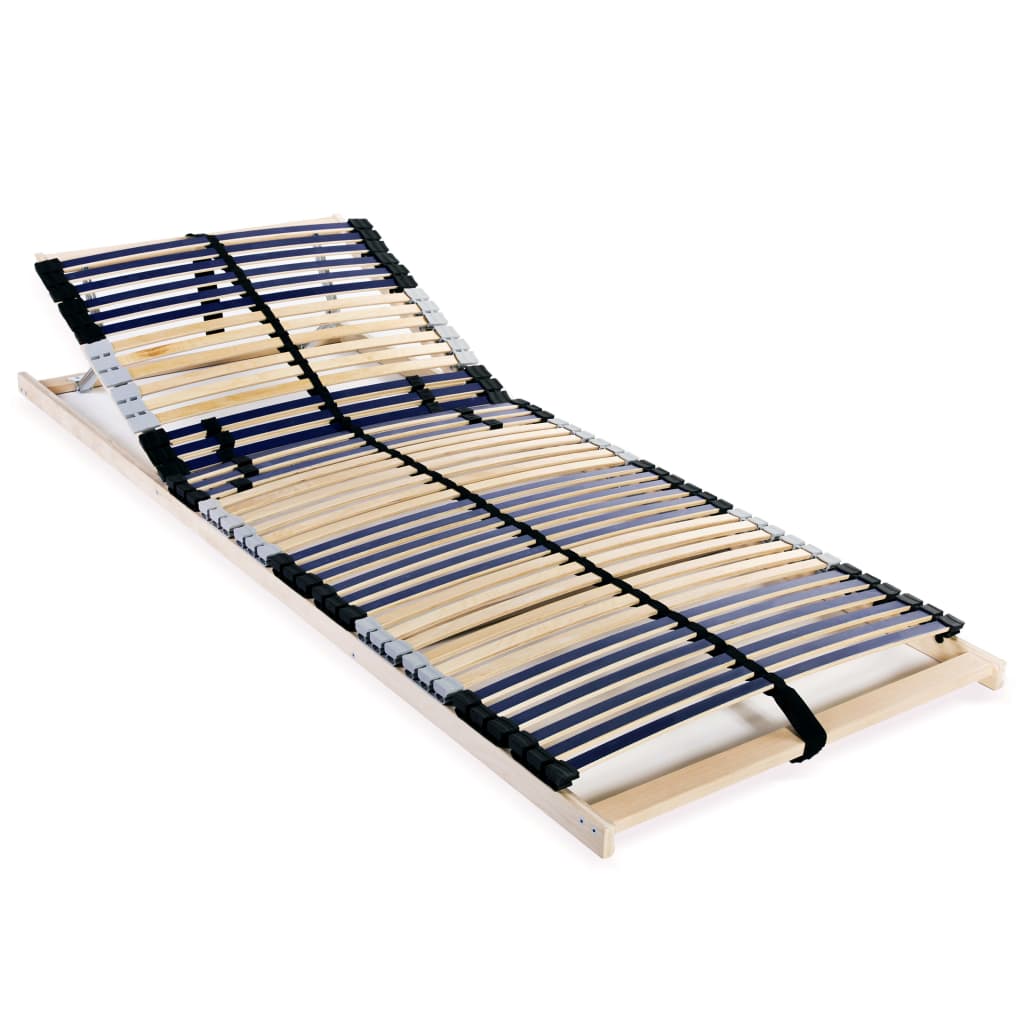 Slatted Bed Base without Mattress with 42 Slats 7 Zones 80x200 cm