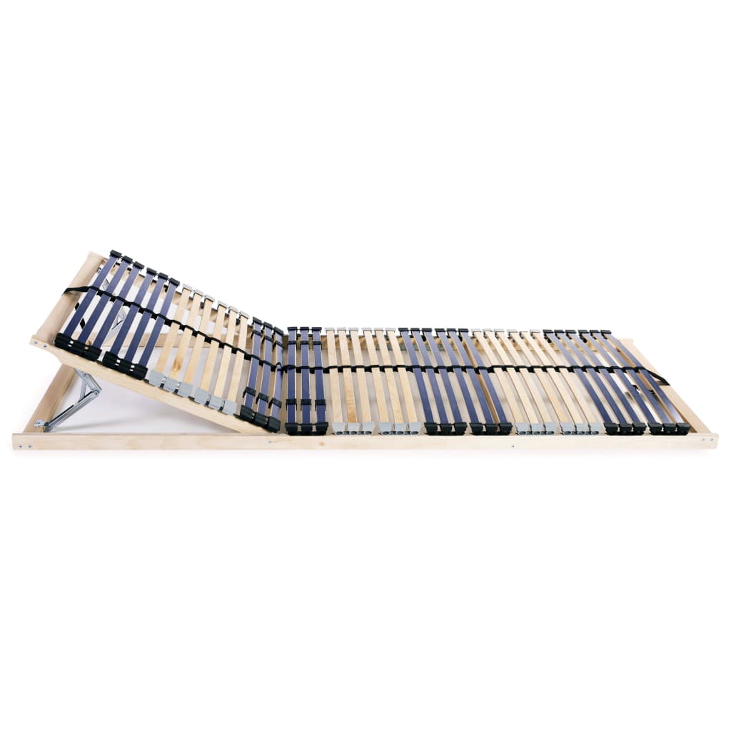 Slatted Bed Base without Mattress with 42 Slats 7 Zones 80x200 cm