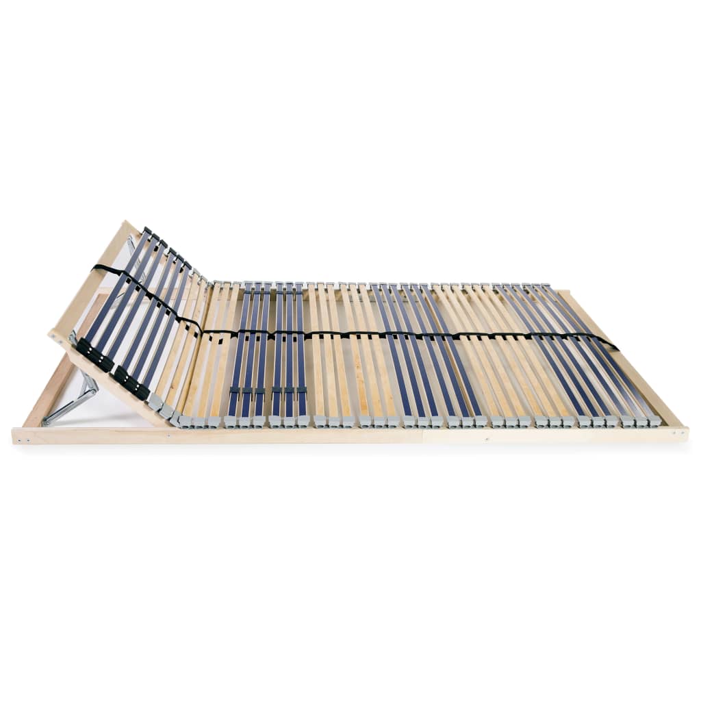 Slatted Bed Base without Mattress with 42 Slats 7 Zones 100x200 cm