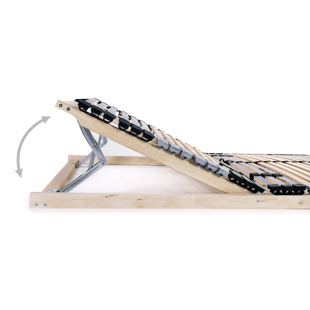 Slatted Bed Base without Mattress with 42 Slats 7 Zones 100x200 cm