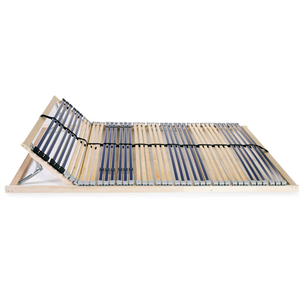 Slatted Bed Base without Mattress with 42 Slats 7 Zones 120x200 cm