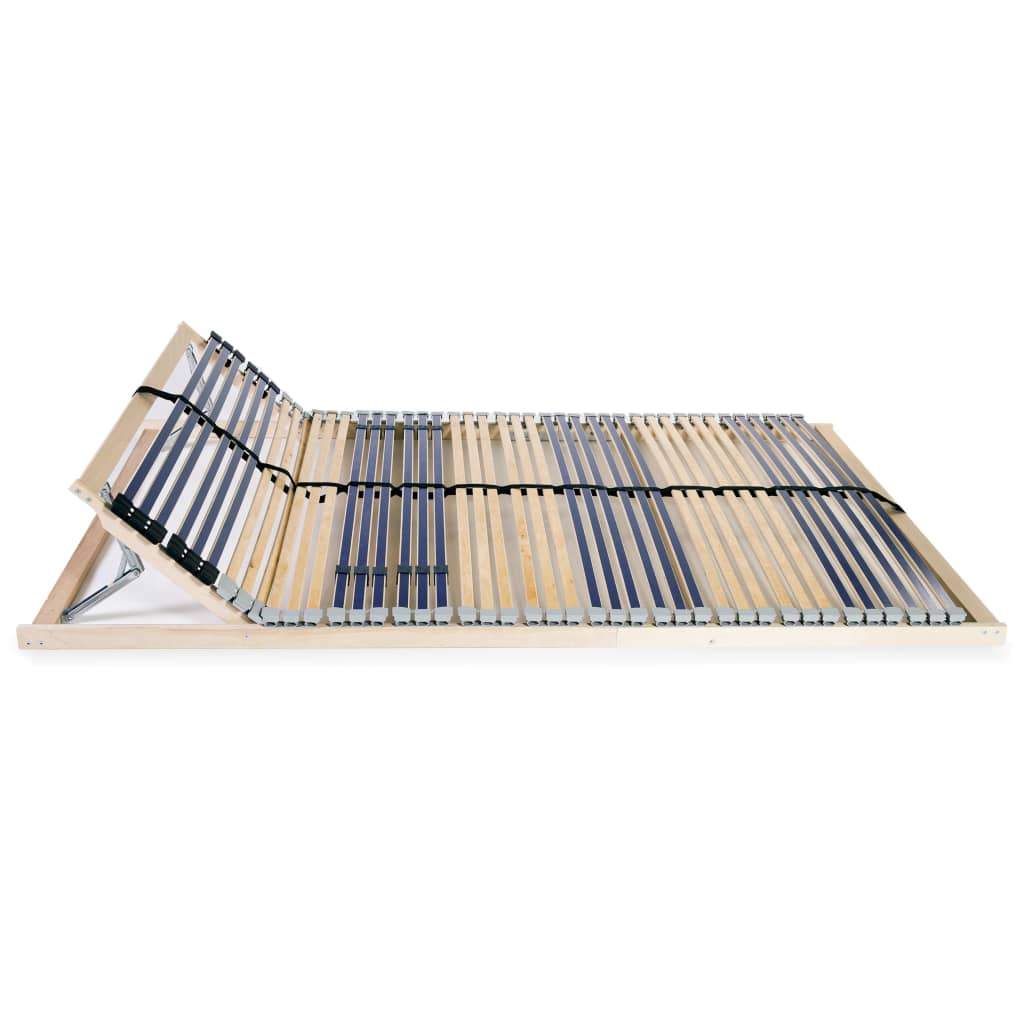 Slatted Bed Base without Mattress with 42 Slats 7 Zones 140x200 cm