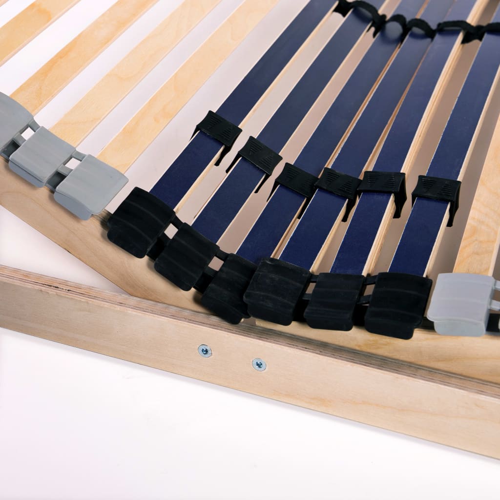 Slatted Bed Base without Mattress with 42 Slats 7 Zones 80x200 cm