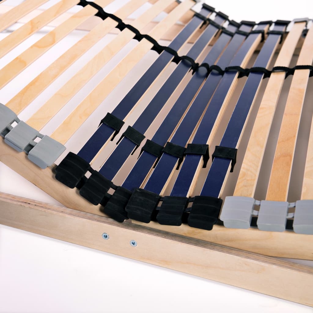 Slatted Bed Base without Mattress with 42 Slats 7 Zones 140x200 cm
