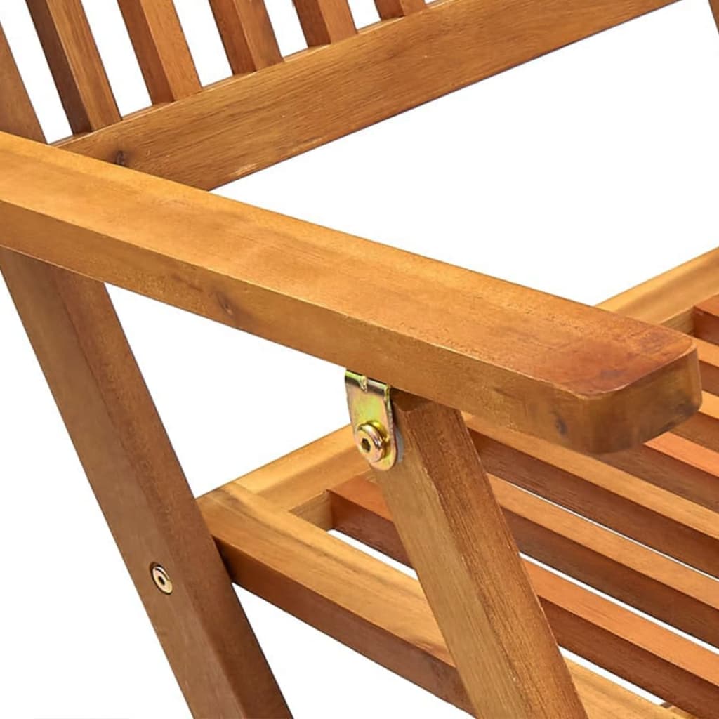 7 Piece Folding Outdoor Dining Set Solid Acacia Wood