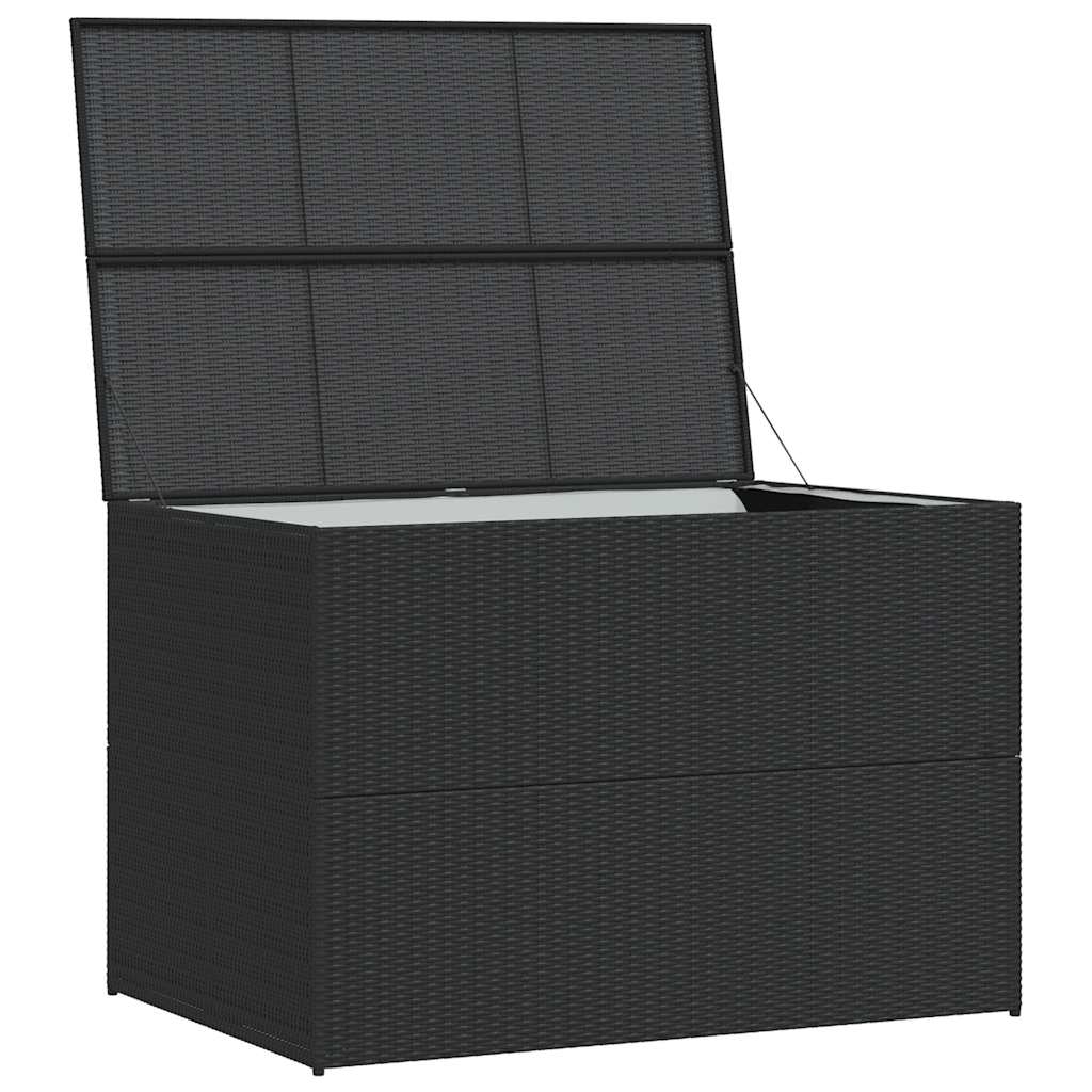 Garden Storage Box Black 150x100x100 cm Poly Rattan
