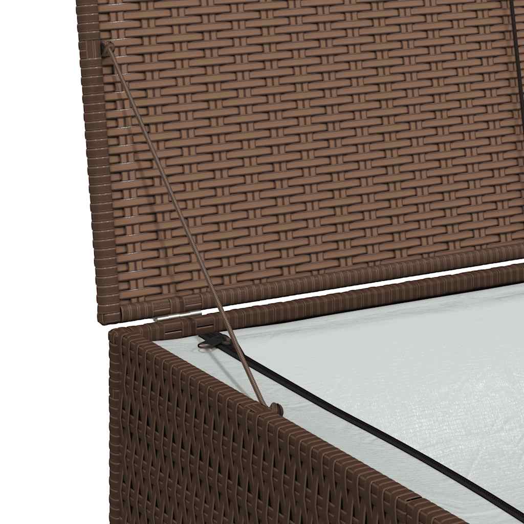 Garden Storage Box Brown 150x100x100 cm Poly Rattan