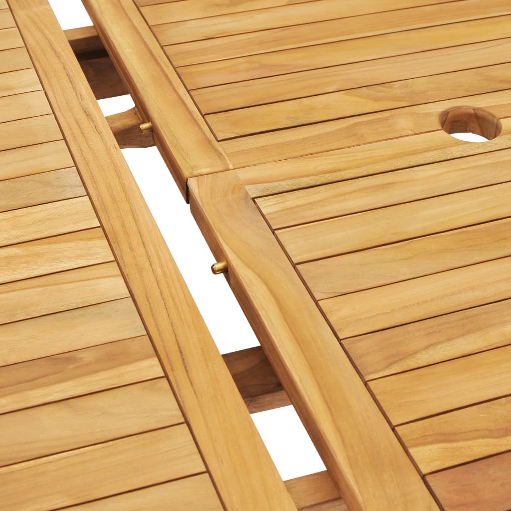 7 Piece Outdoor Dining Set 150-200x100x75 cm Solid Teak Wood