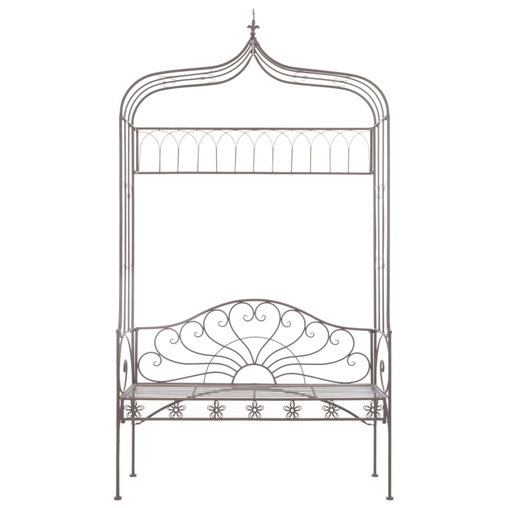 Garden Bench 122 cm Iron Antique Brown