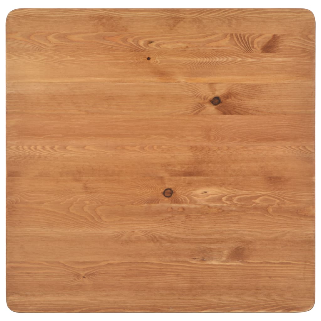 Bar Table Black 60x60x108 cm Solid Pine Wood Steel