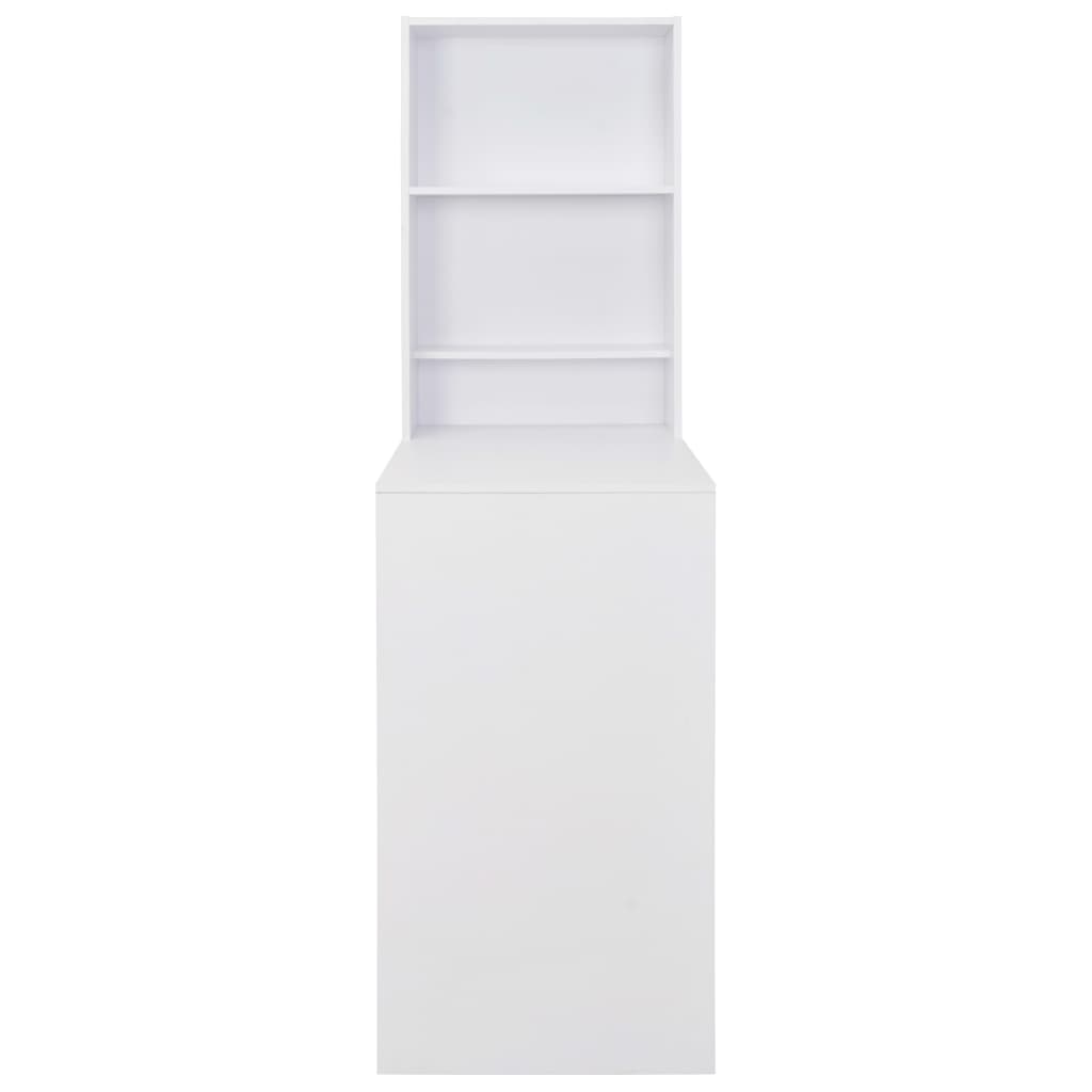 Bar Table with Cabinet White 115x59x200 cm