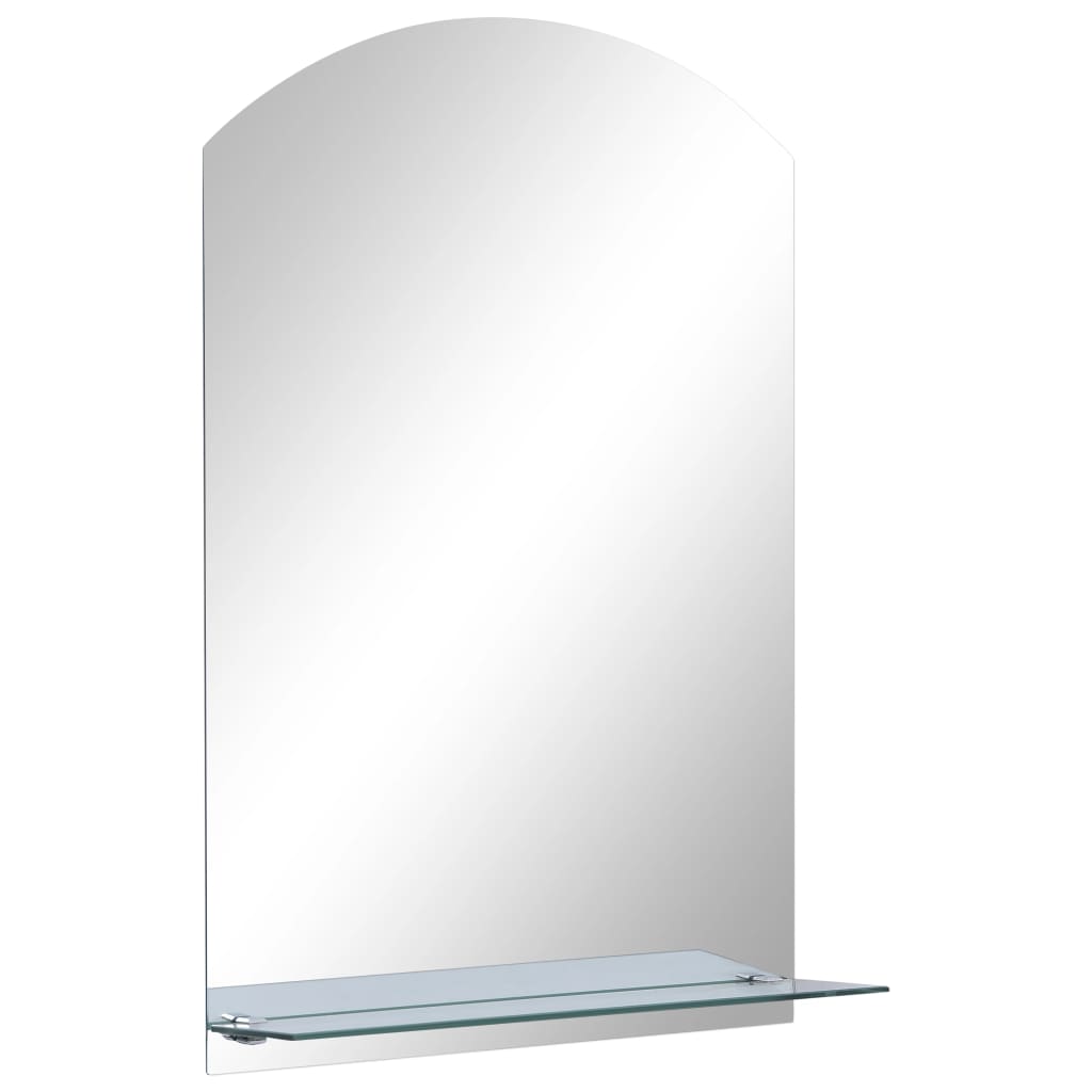 Wall Mirror With Shelf Tempered Glass