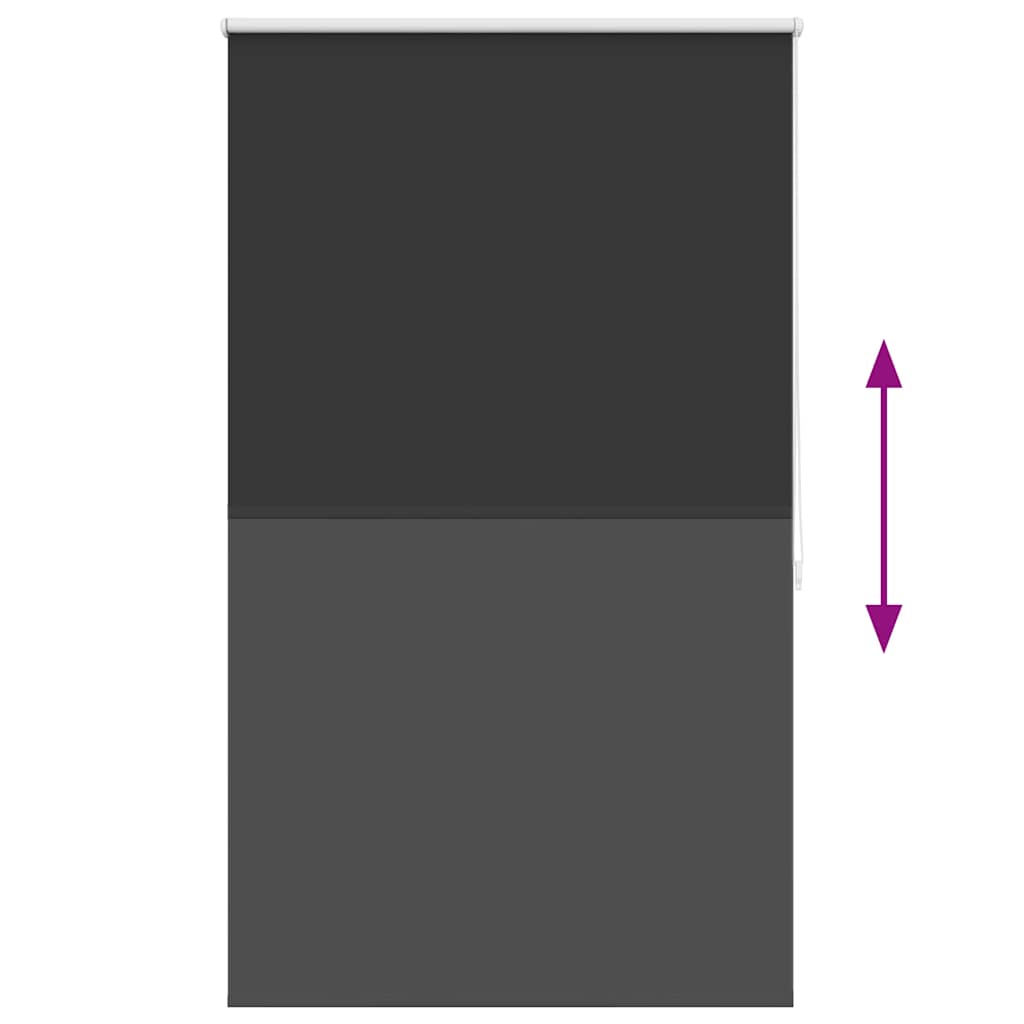 Roller Blind Blackout 80 x 175 cm Black