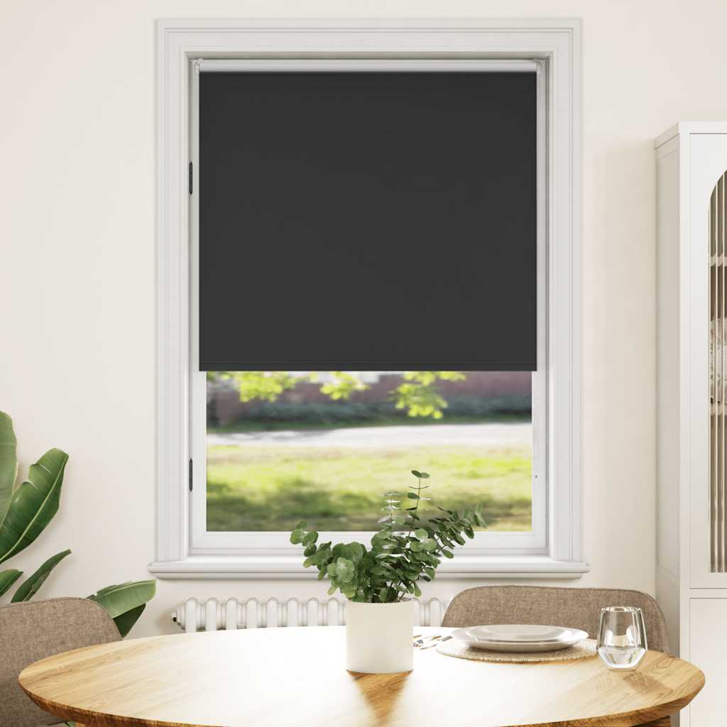 Roller Blind Blackout 100 x 175 cm Black