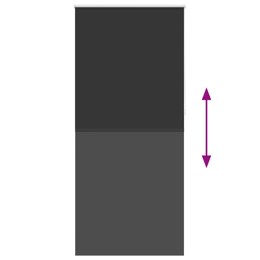 Roller Blind Blackout 100 x 230 cm Black