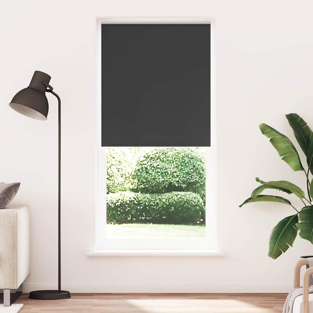 Roller Blind Blackout 100 x 230 cm Black