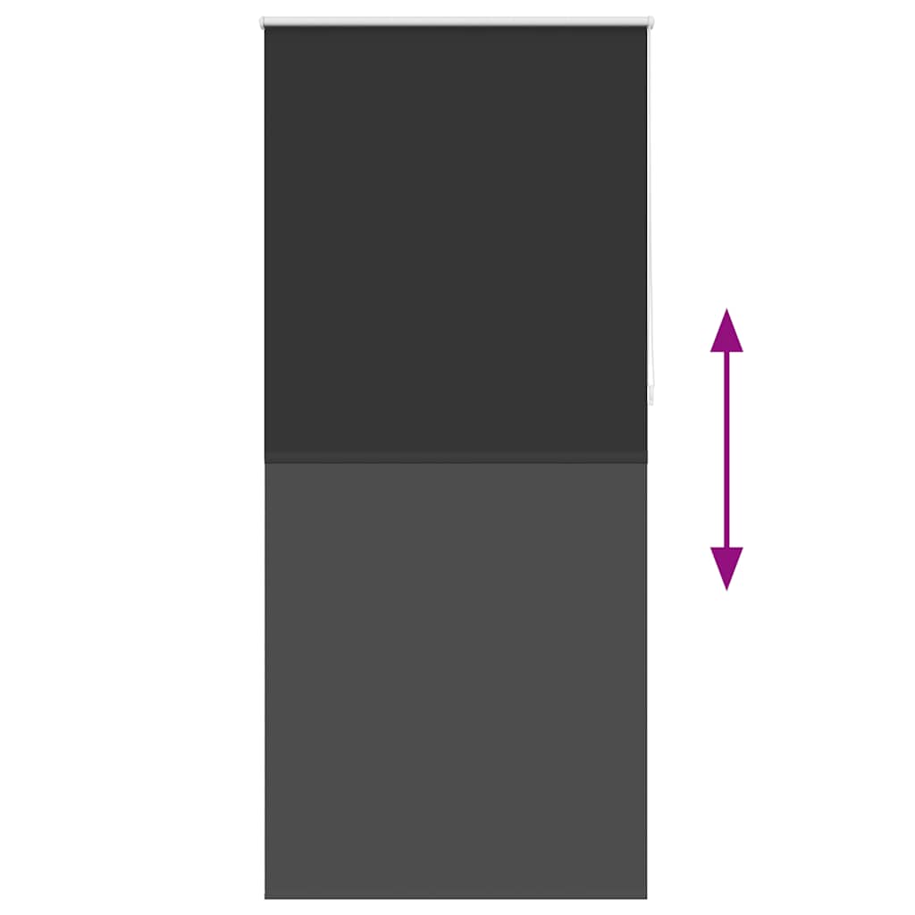 Roller Blind Blackout 120 x 230 cm Black