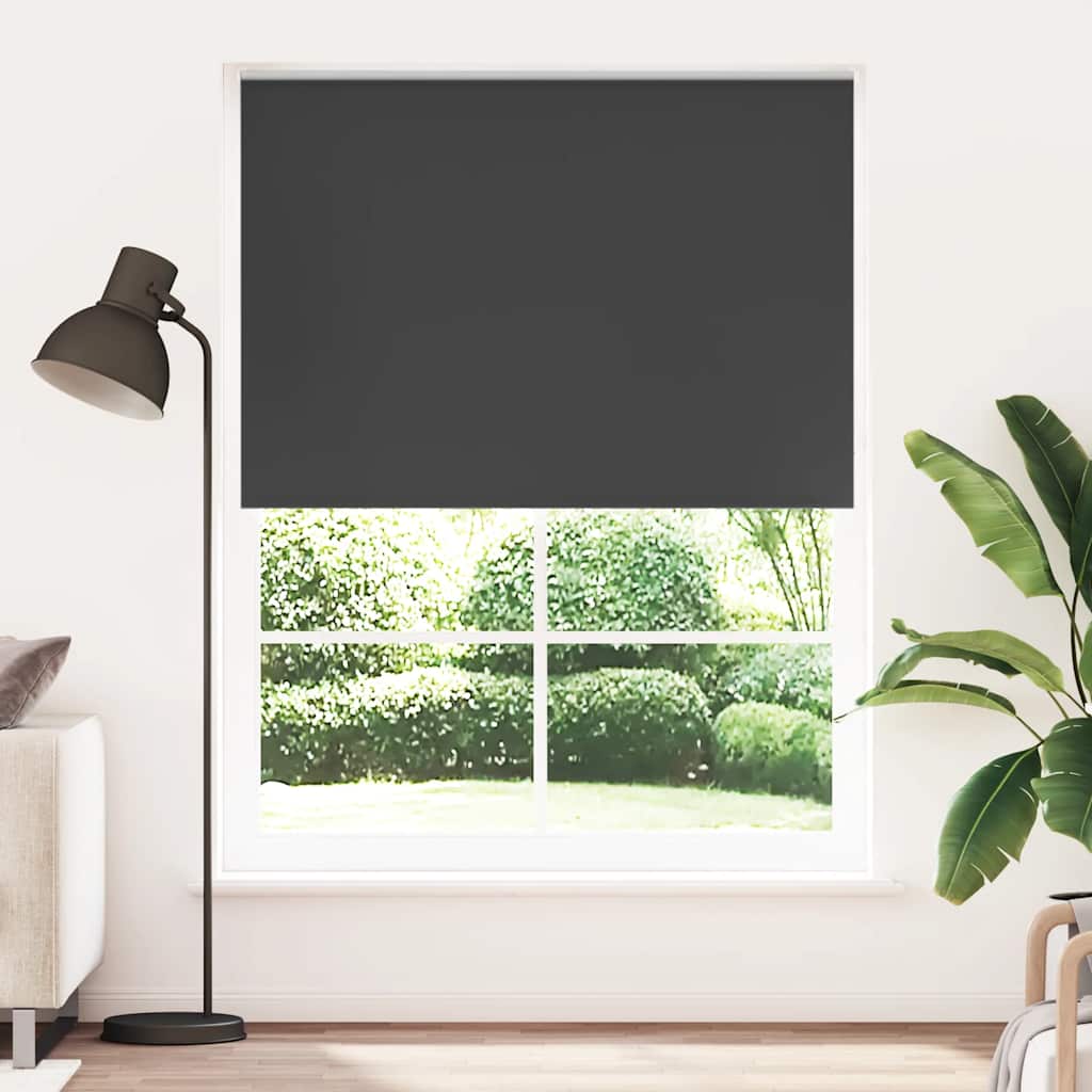 Roller Blind Blackout 140 x 230 cm Black