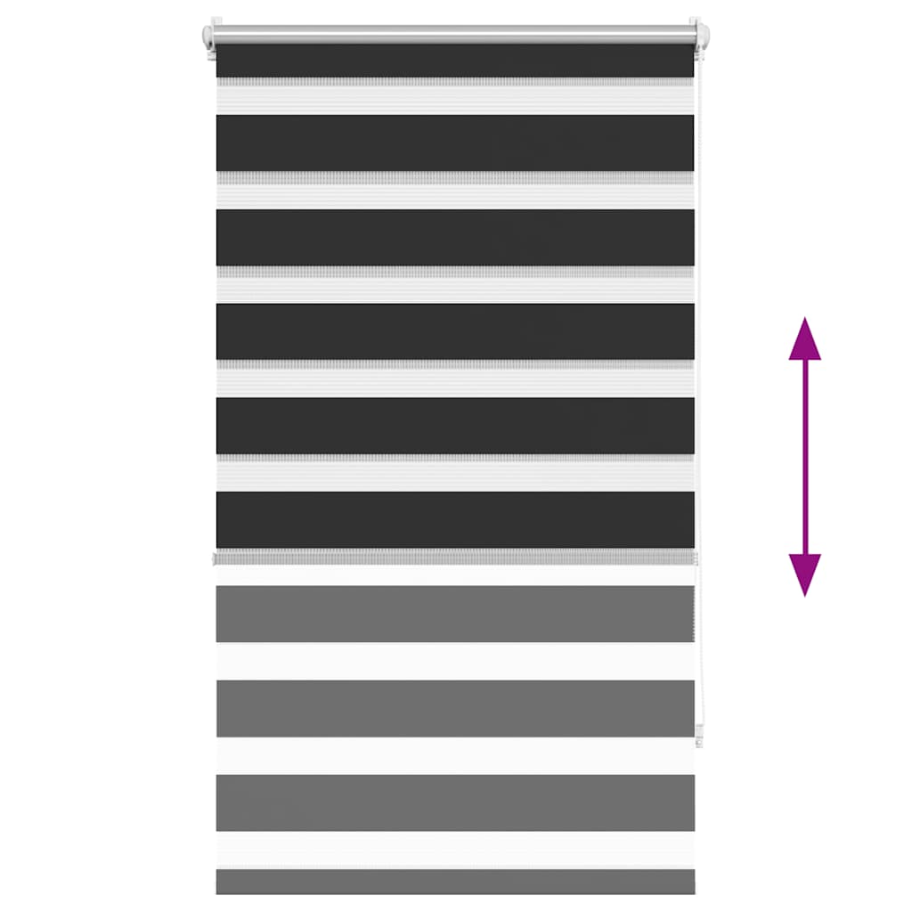 Zebra Blind 70 x 120 cm Black