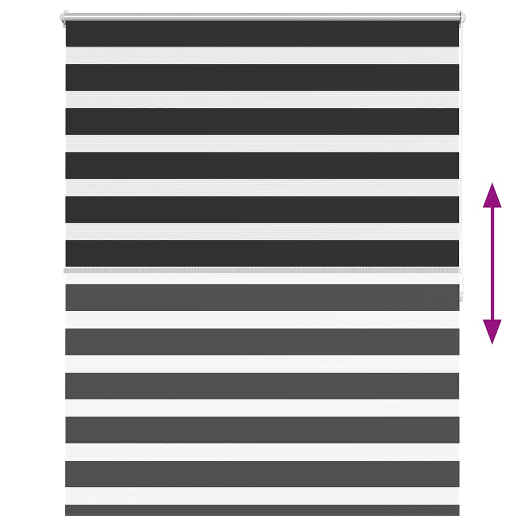 Zebra Blind 120 x 175 cm Black