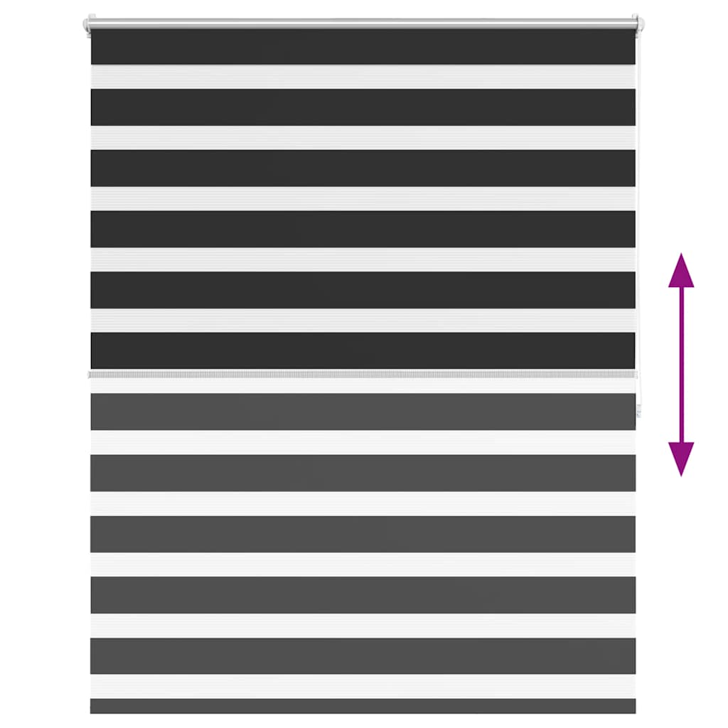 Zebra Blind 140 x 175 cm Black