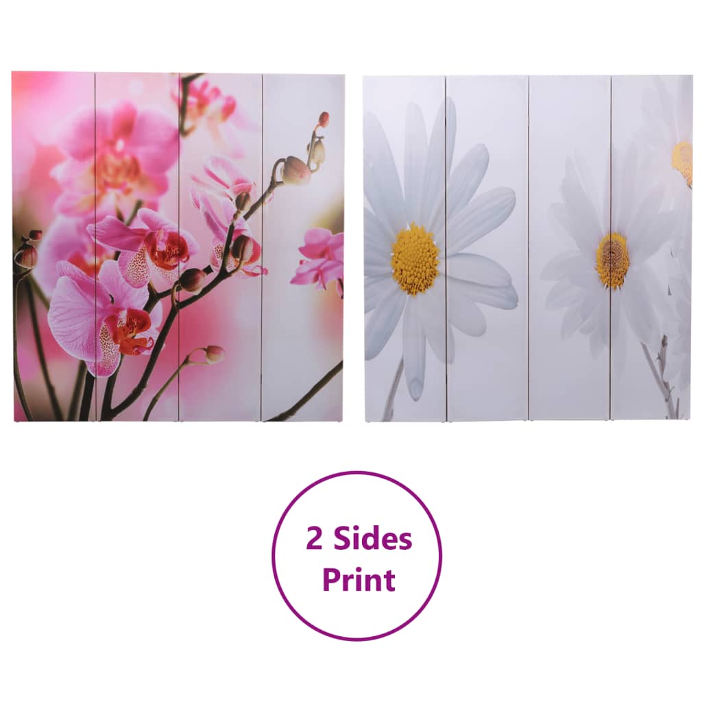 Folding Room Divider 160x170 cm Flower