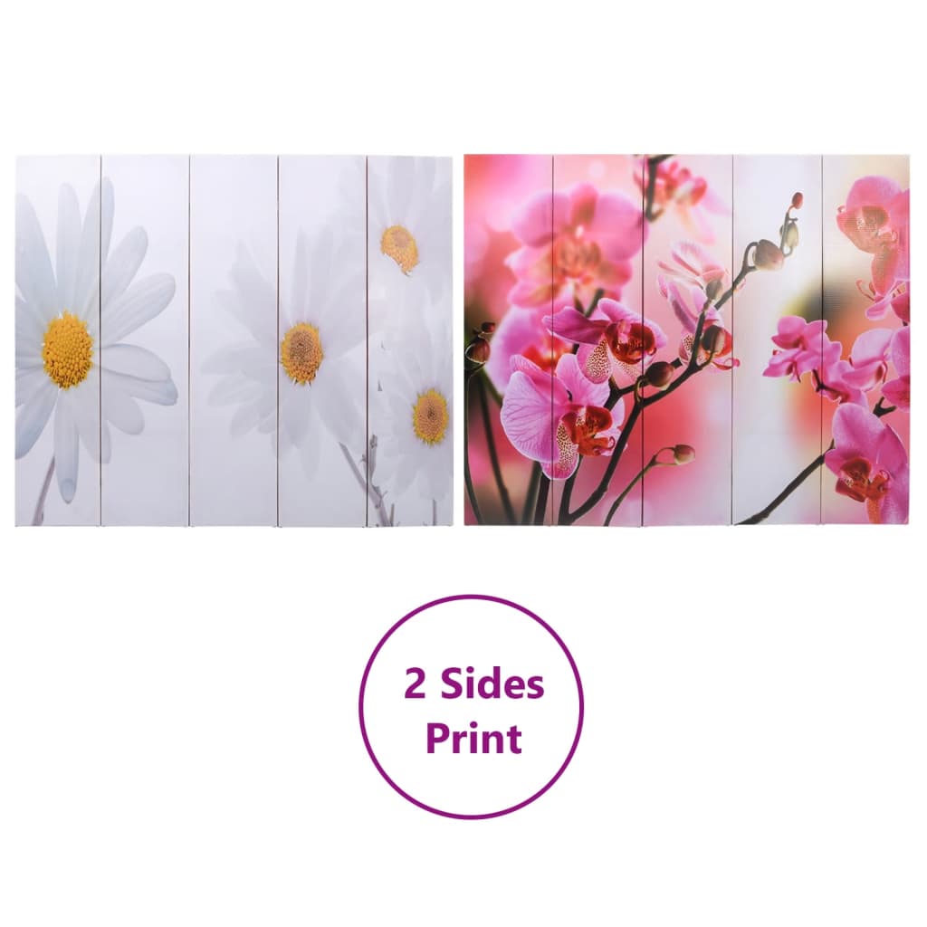 Folding Room Divider 200x170 cm Flower
