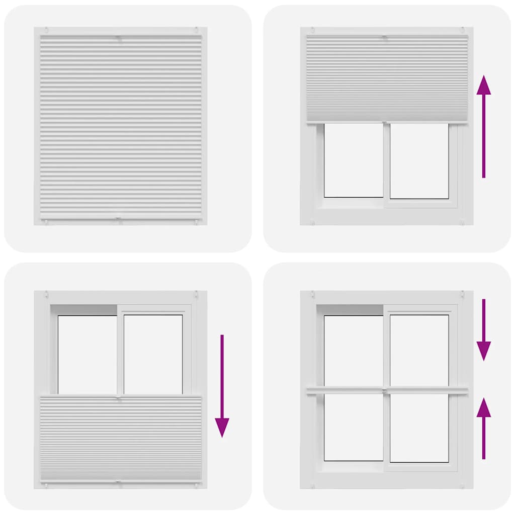 Plisse Blind 100x100cm White Pleated Blind