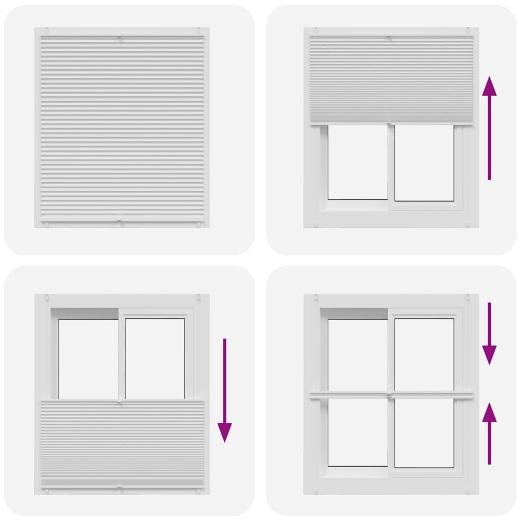 Plisse Blind 110x100cm White Pleated Blind