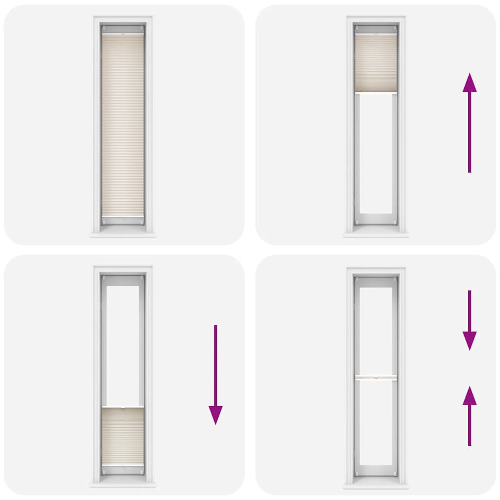 Plisse Blind 40x200cm Creme