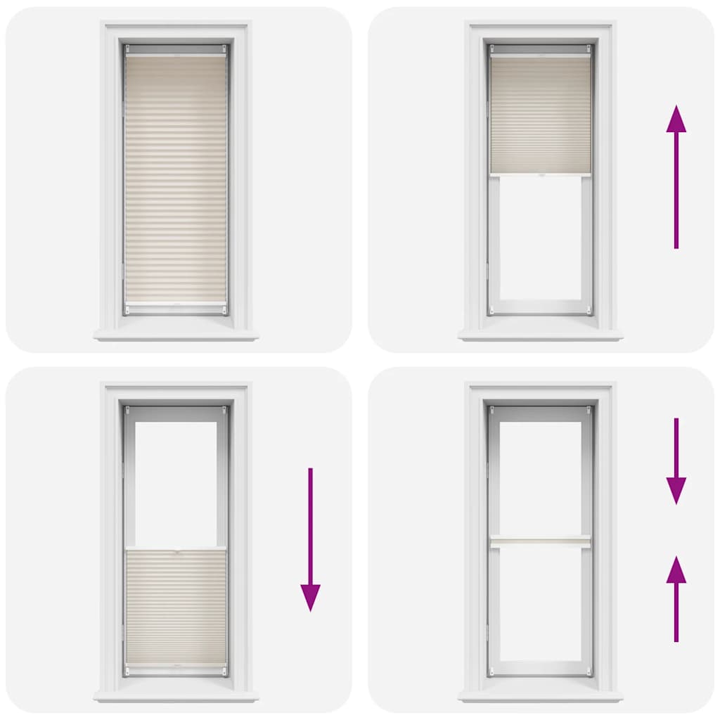 Plisse Blind 60x100cm Creme