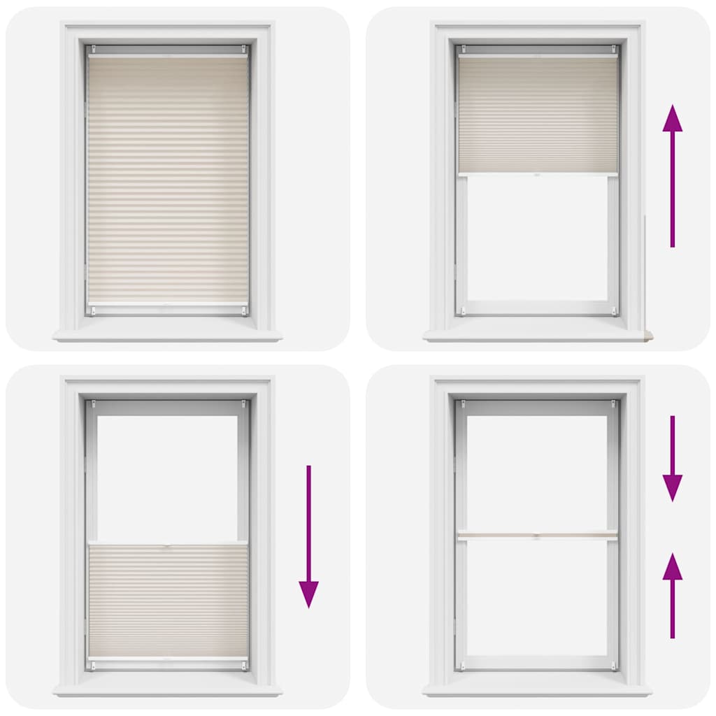 Plisse Blind 70x150cm Creme