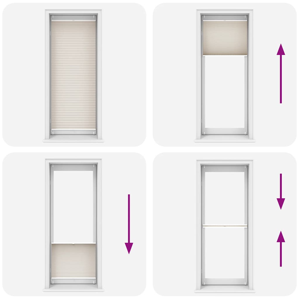 Plisse Blind 70x200cm Creme