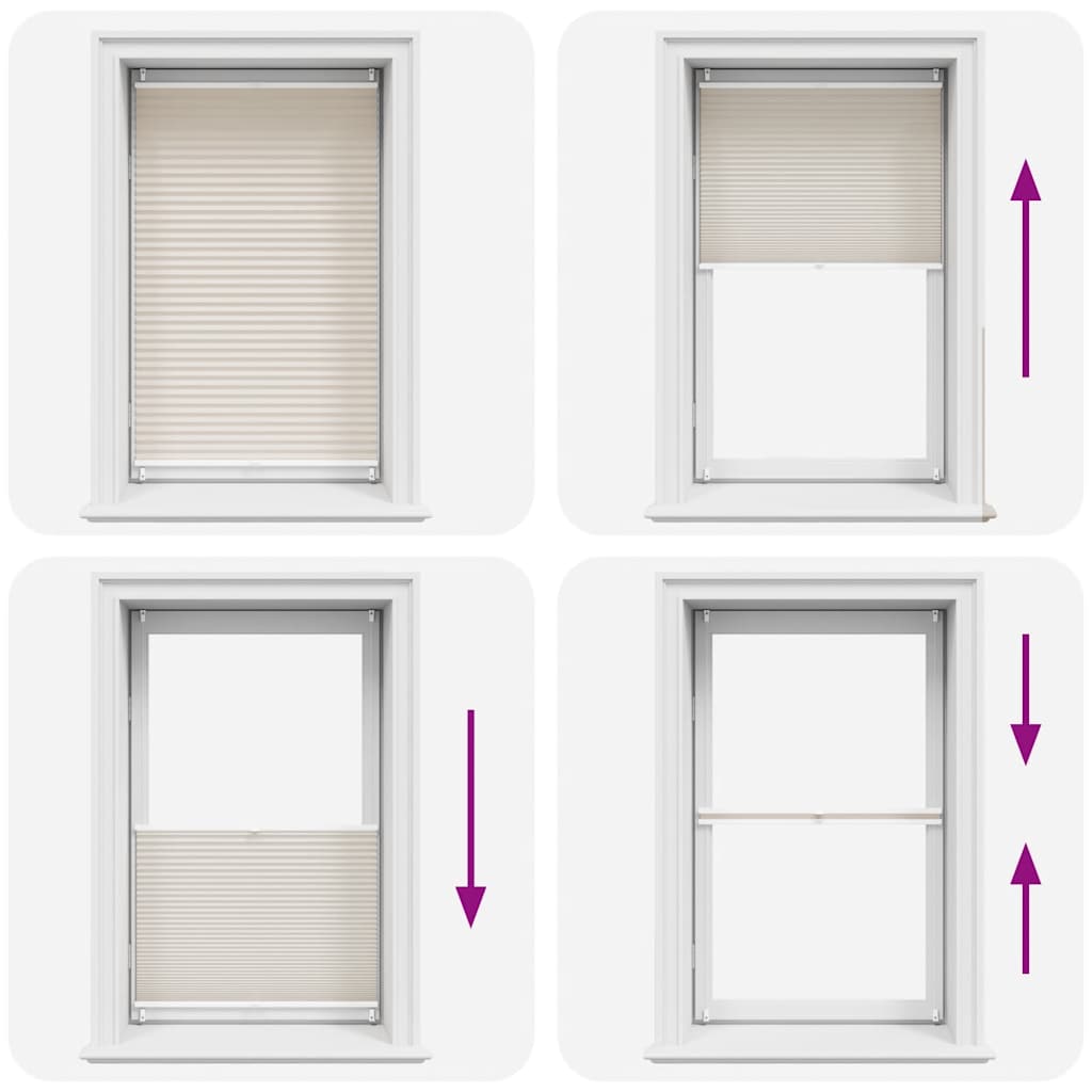 Plisse Blind 80x125cm Cream