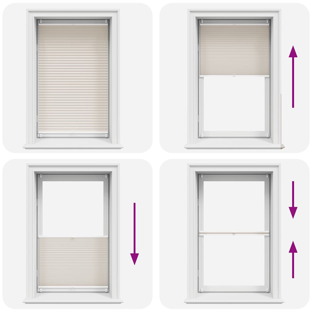 Plisse Blind 90x100cm Creme