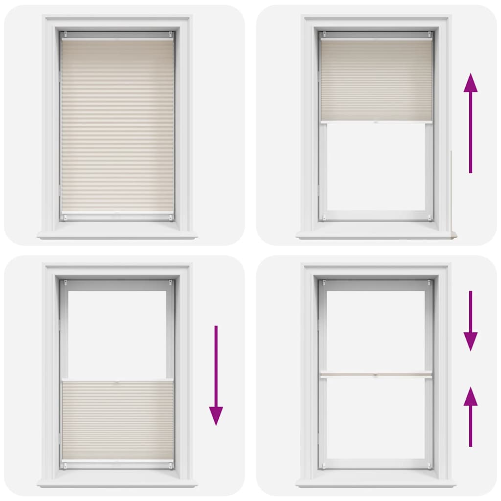 Plisse Blind 90x125cm Creme