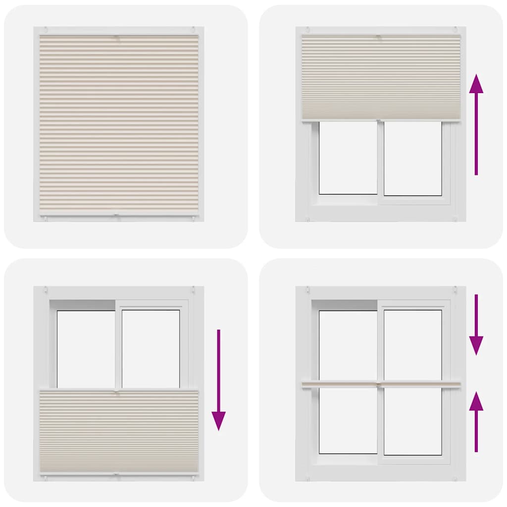 Plisse Blind 100x125cm Cream