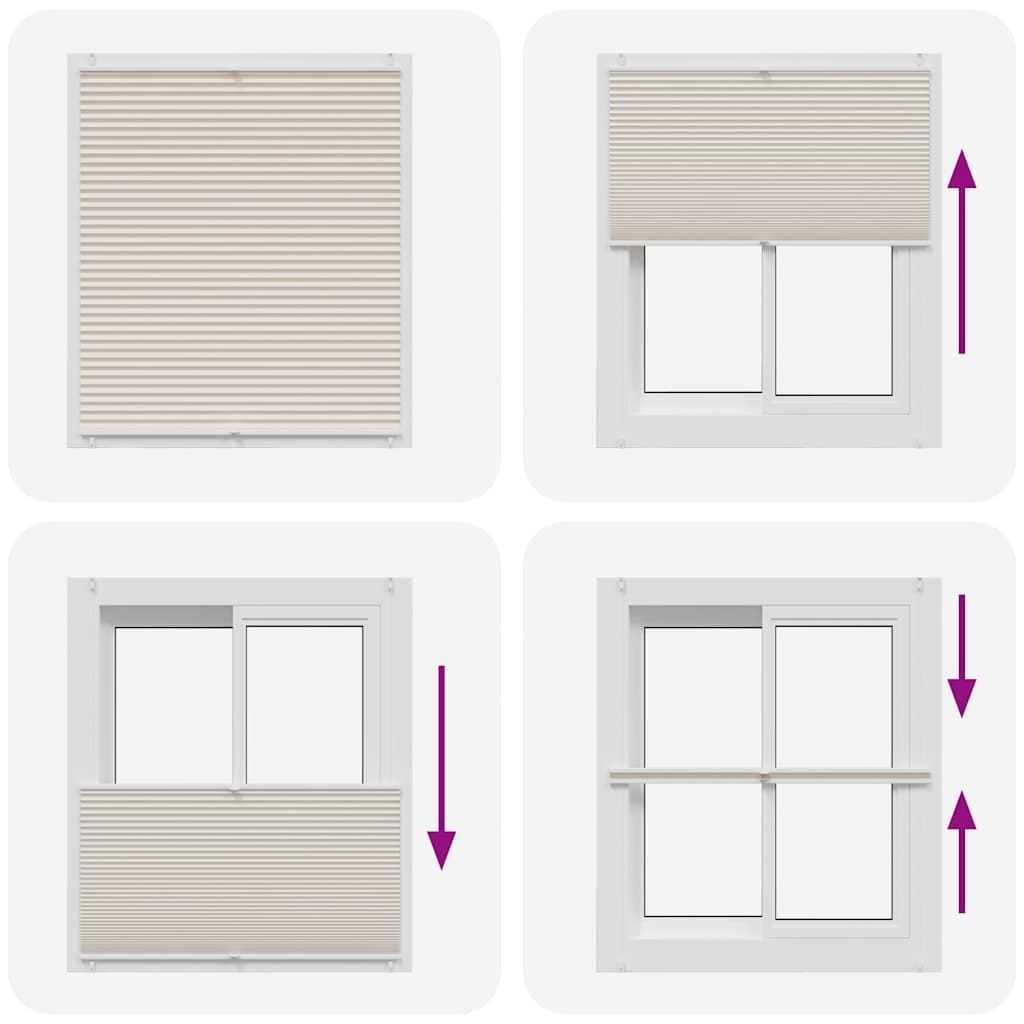 Plisse Blind 100x150cm Cream