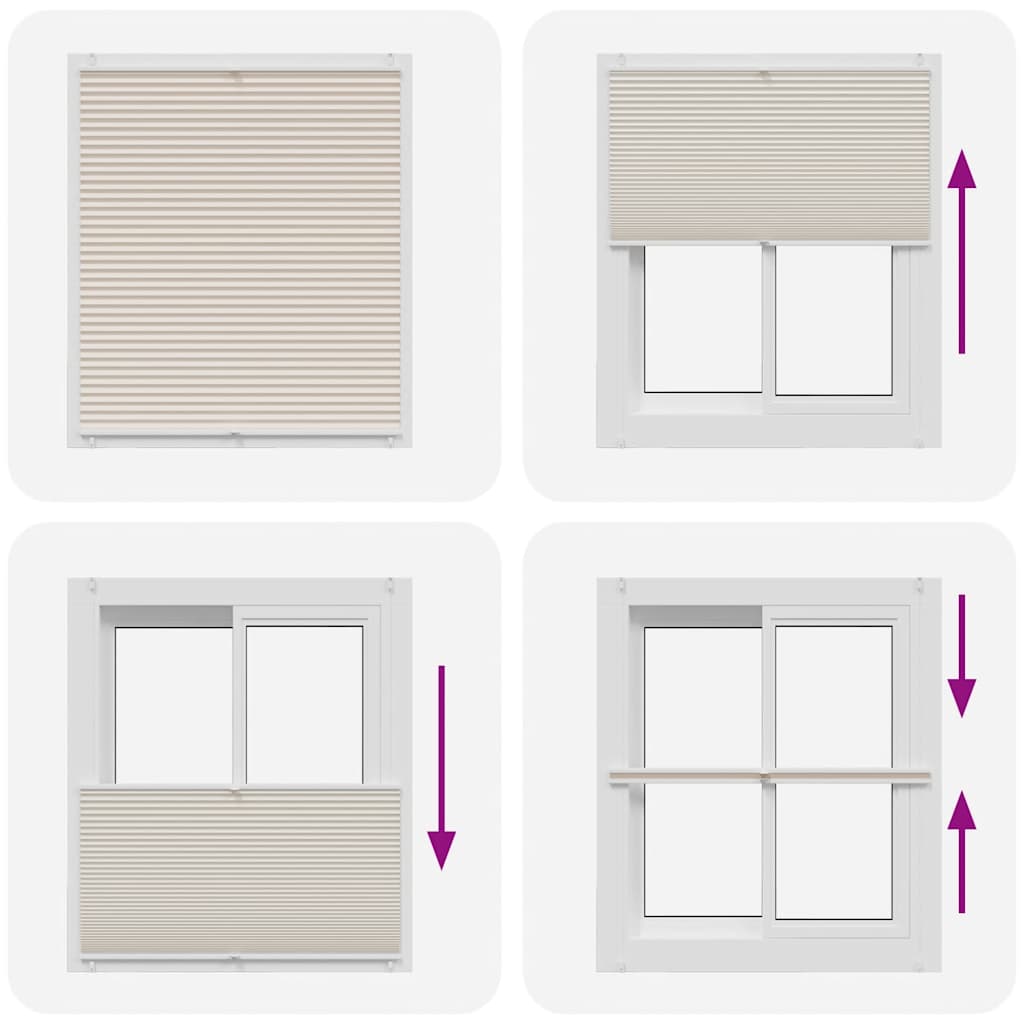 Plisse Blind 110x100cm Cream